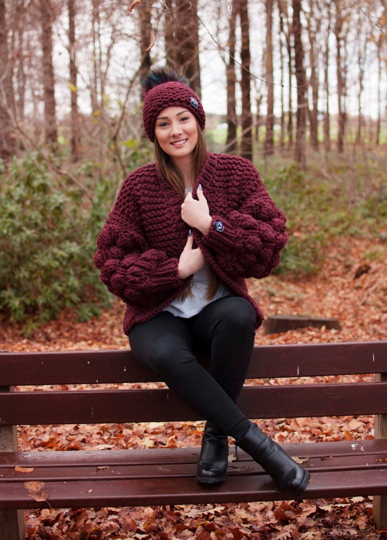 Cardigan LINNY Bordeaux
