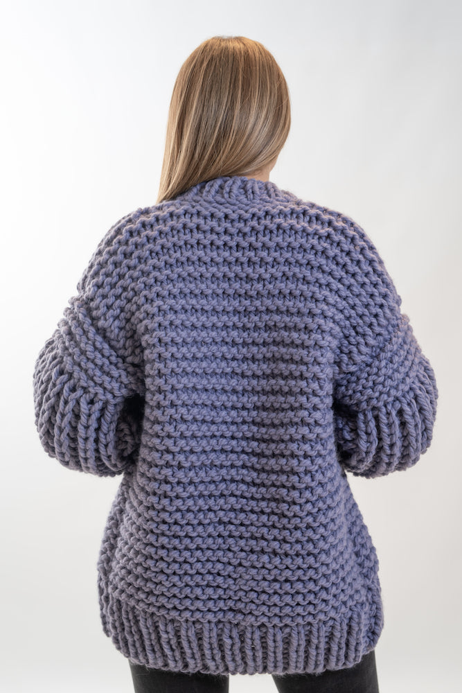 Cardigan Chunky Knits MARIE Violet
