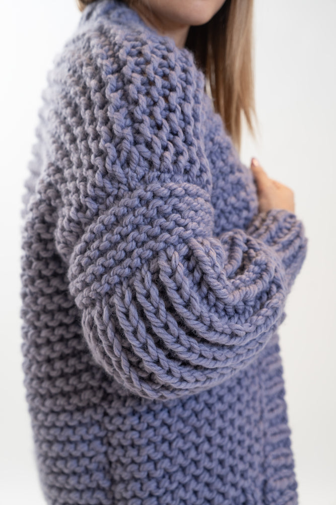 Cardigan Chunky Knits MARIE Violet