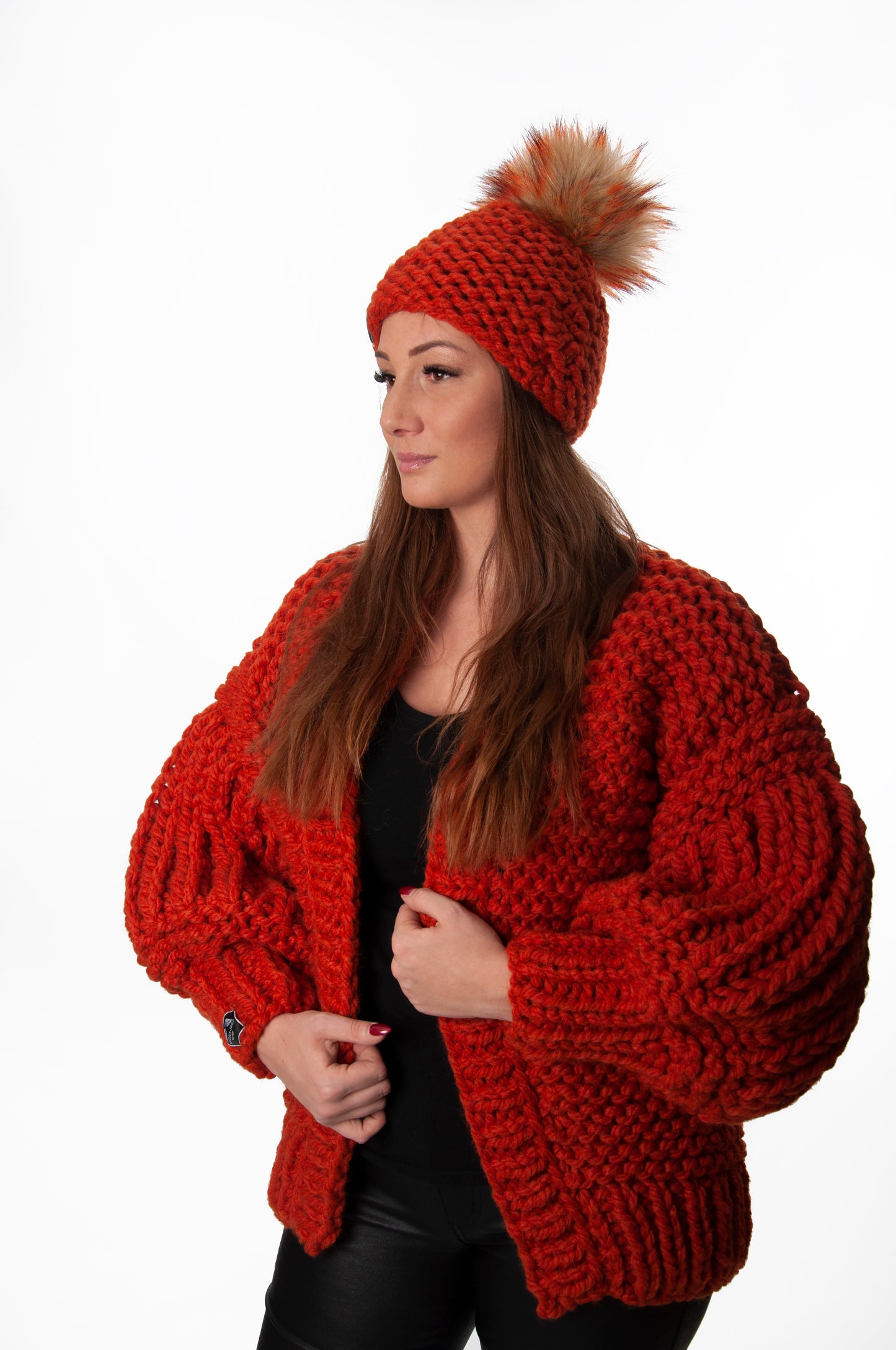 Cardigan Chunky Knits MARIE Oranje