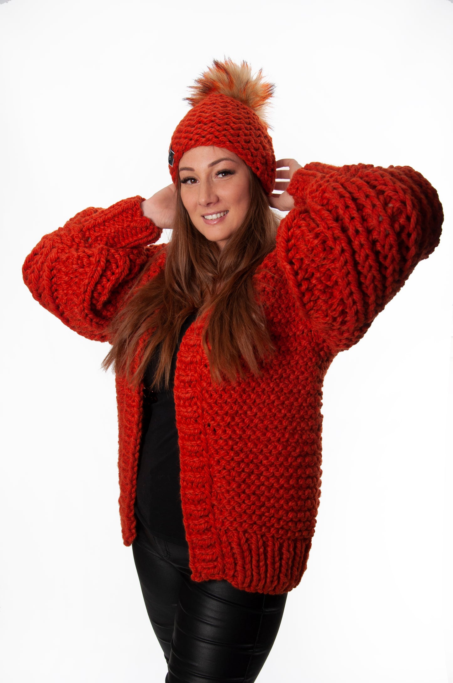 Cardigan Chunky Knits MARIE Oranje