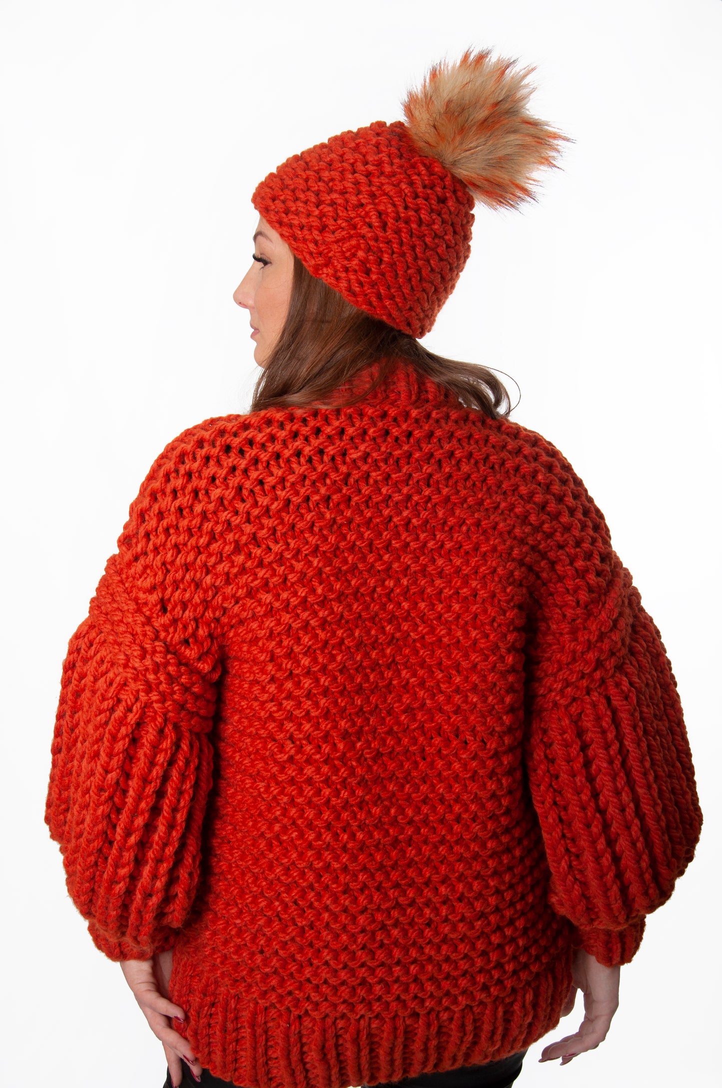 Cardigan Chunky Knits MARIE Oranje